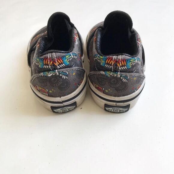 Vans monster truck print slip on shoes GUC - visible wear  size 4-5 toddler - Picture 9 of 10